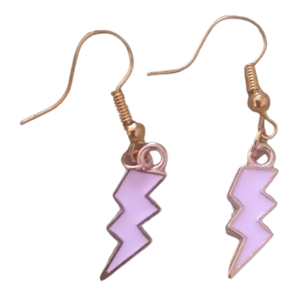 Handmade bolt earrings - Picture 2 of 3